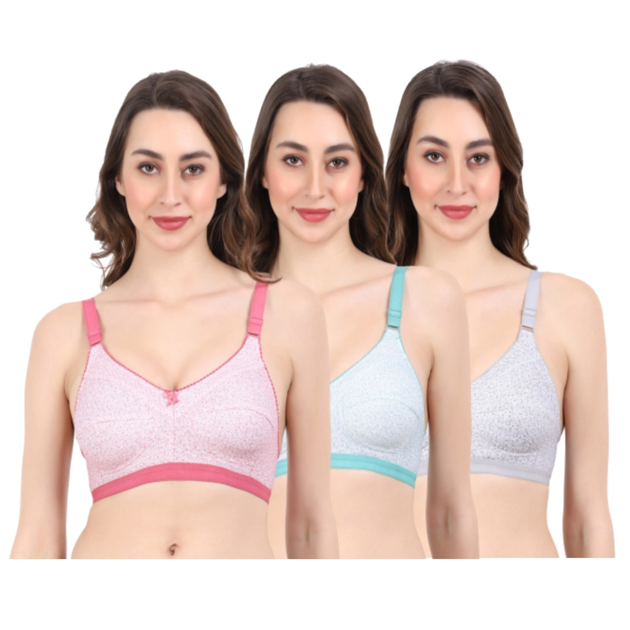 Non-Padded Full Coverage Non-Wired 3 Pack Bra