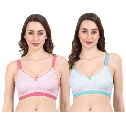 Non-Padded Full Coverage Non-Wired 2 Pack Bra