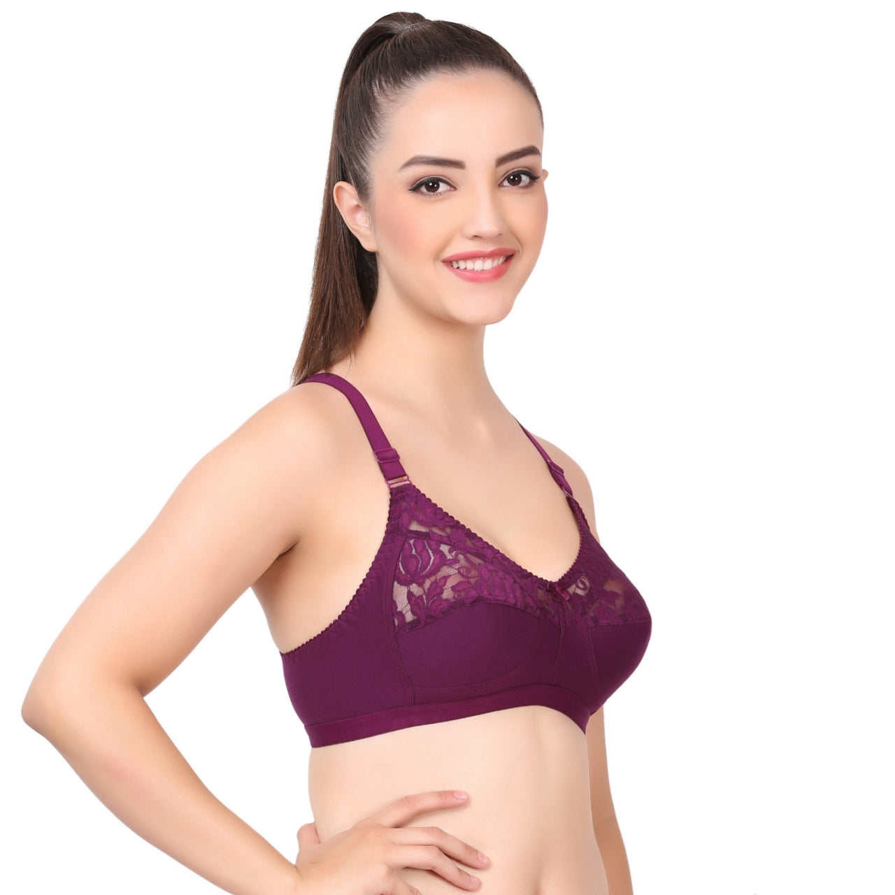 Full Coverage Non-Padded lace Bra