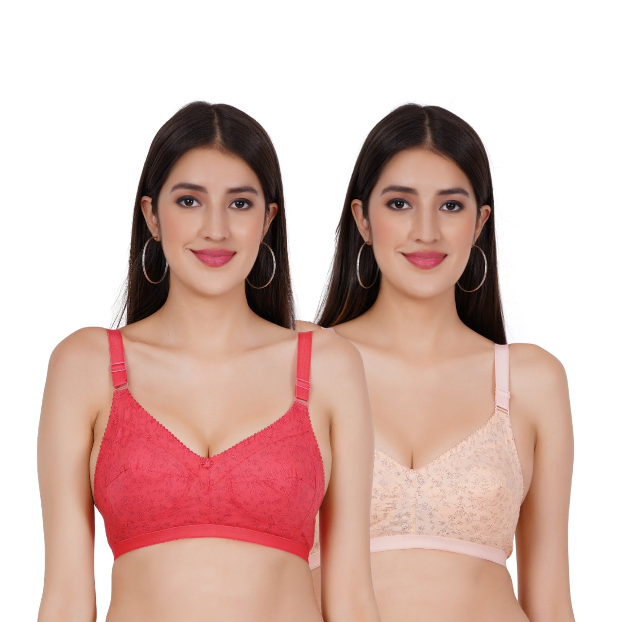 Full Coverage Non-Padded Cotton 2 Pack Combo Bra