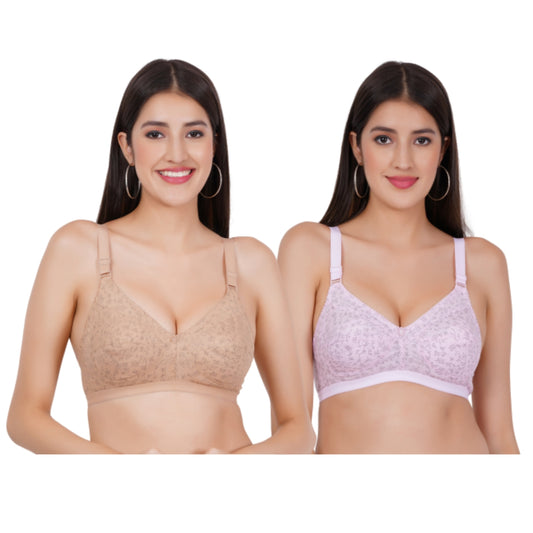 Full Coverage Non-Padded Cotton 2 Pack Combo Bra