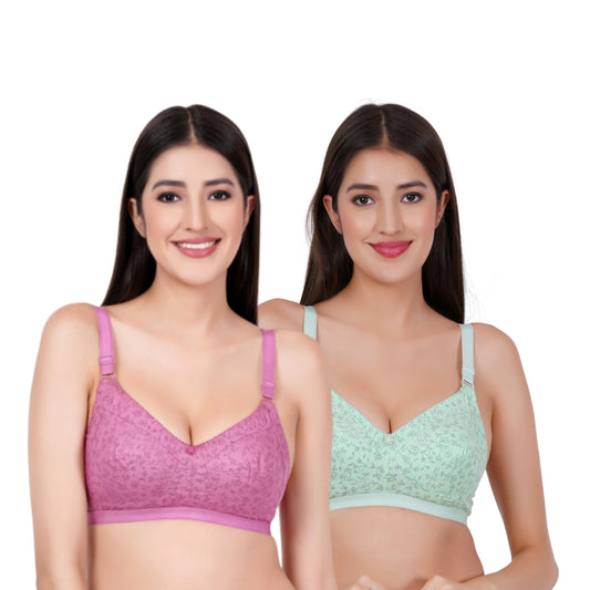 Full Coverage Non-Padded Cotton 2 Pack Combo Bra