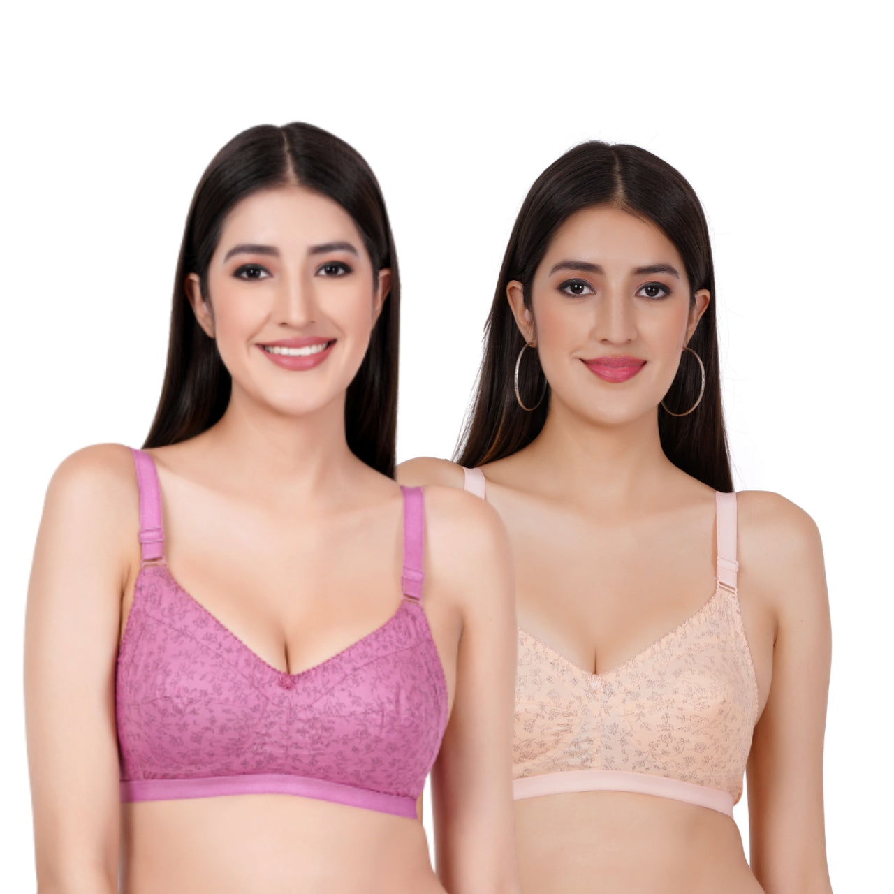 Full Coverage Non-Padded Cotton 2 Pack Combo Bra