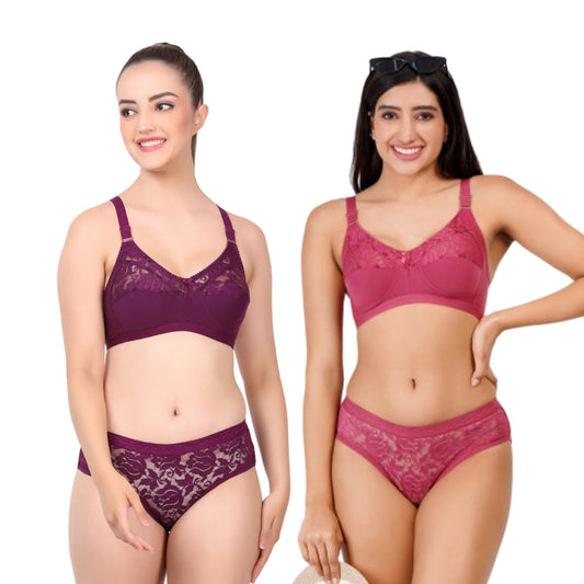 Full Coverage Lingerie Set 2 Pack Combo