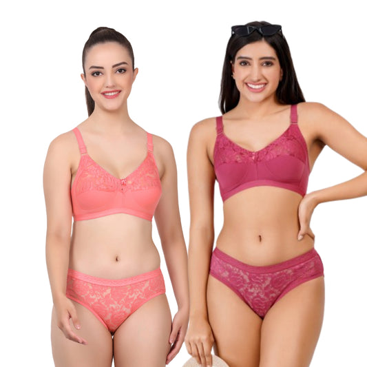 Full Coverage Lingerie Set 2 Pack Combo