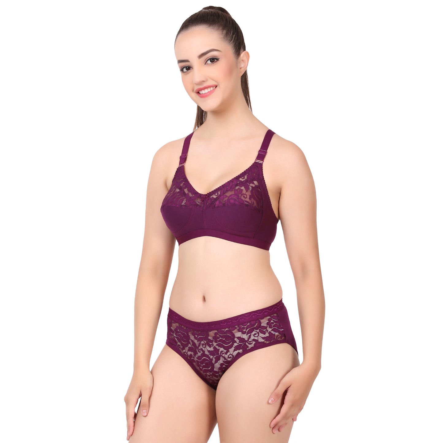 Full Coverage Non Padded Lingerie Set