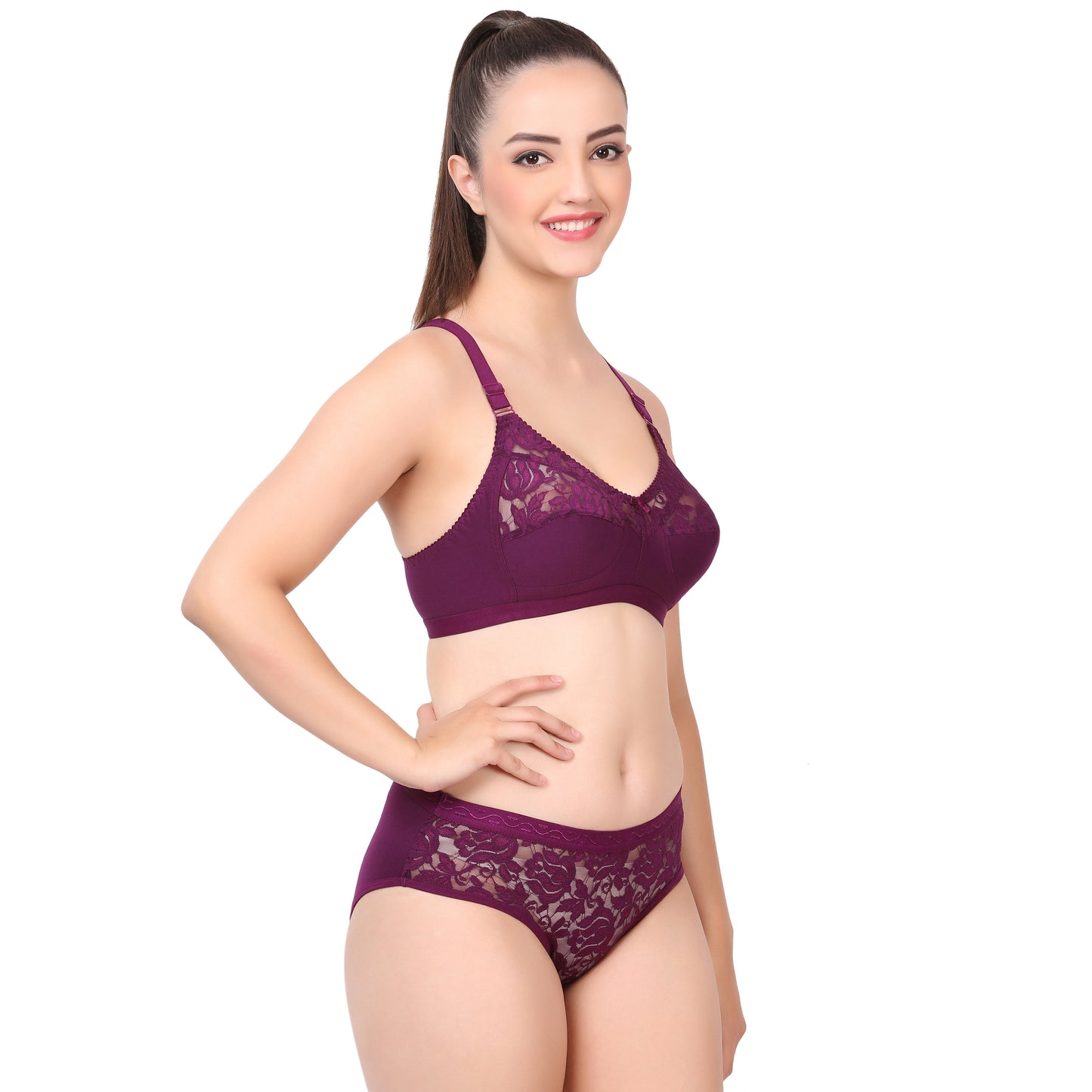 Full Coverage Non Padded Lingerie Set