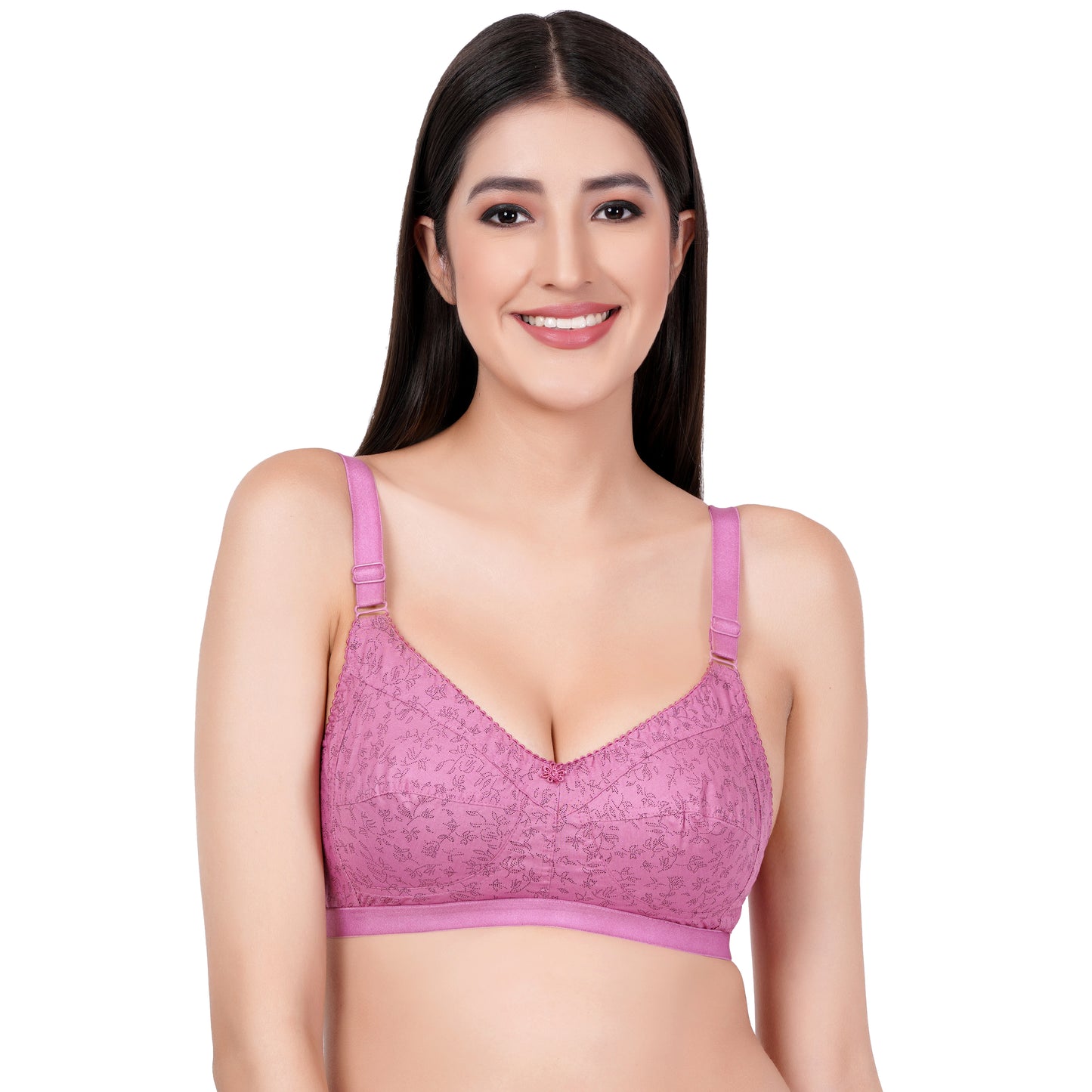 Full Coverage Non-Padded Printed Bra