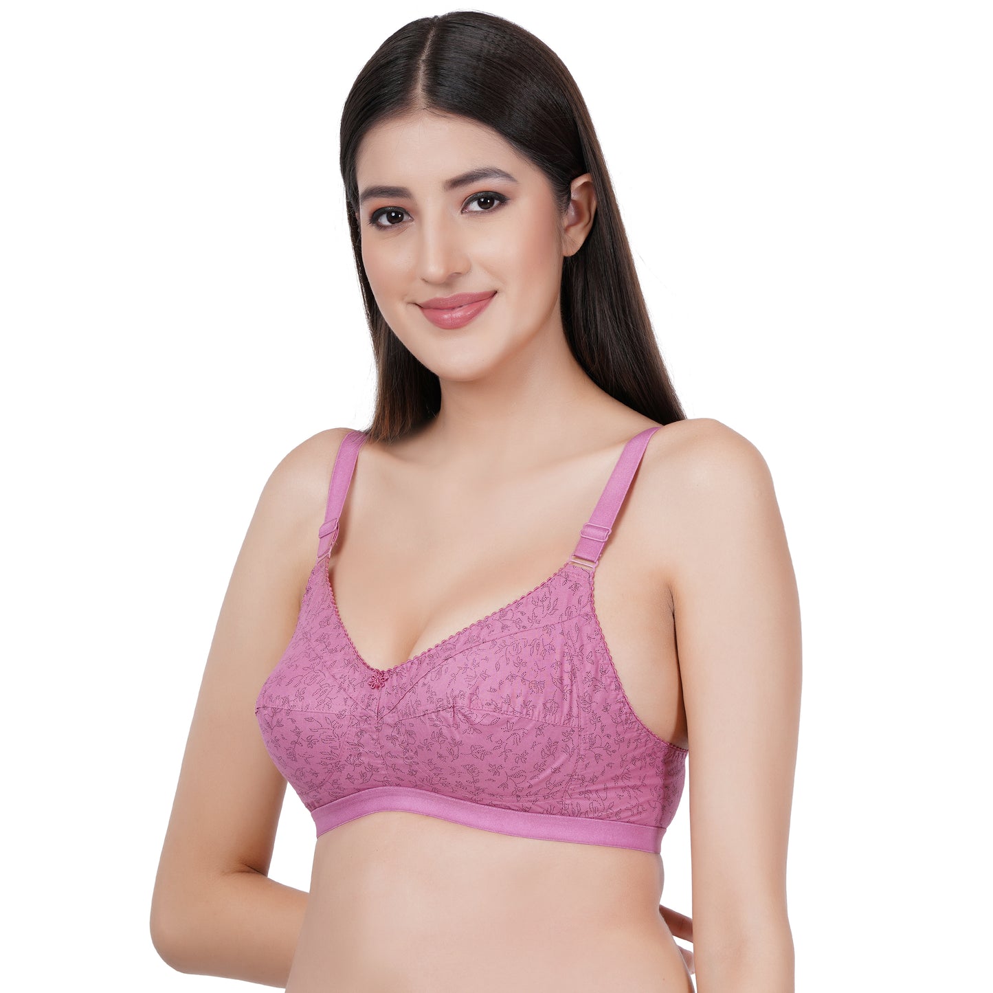 Full Coverage Non-Padded Printed Bra