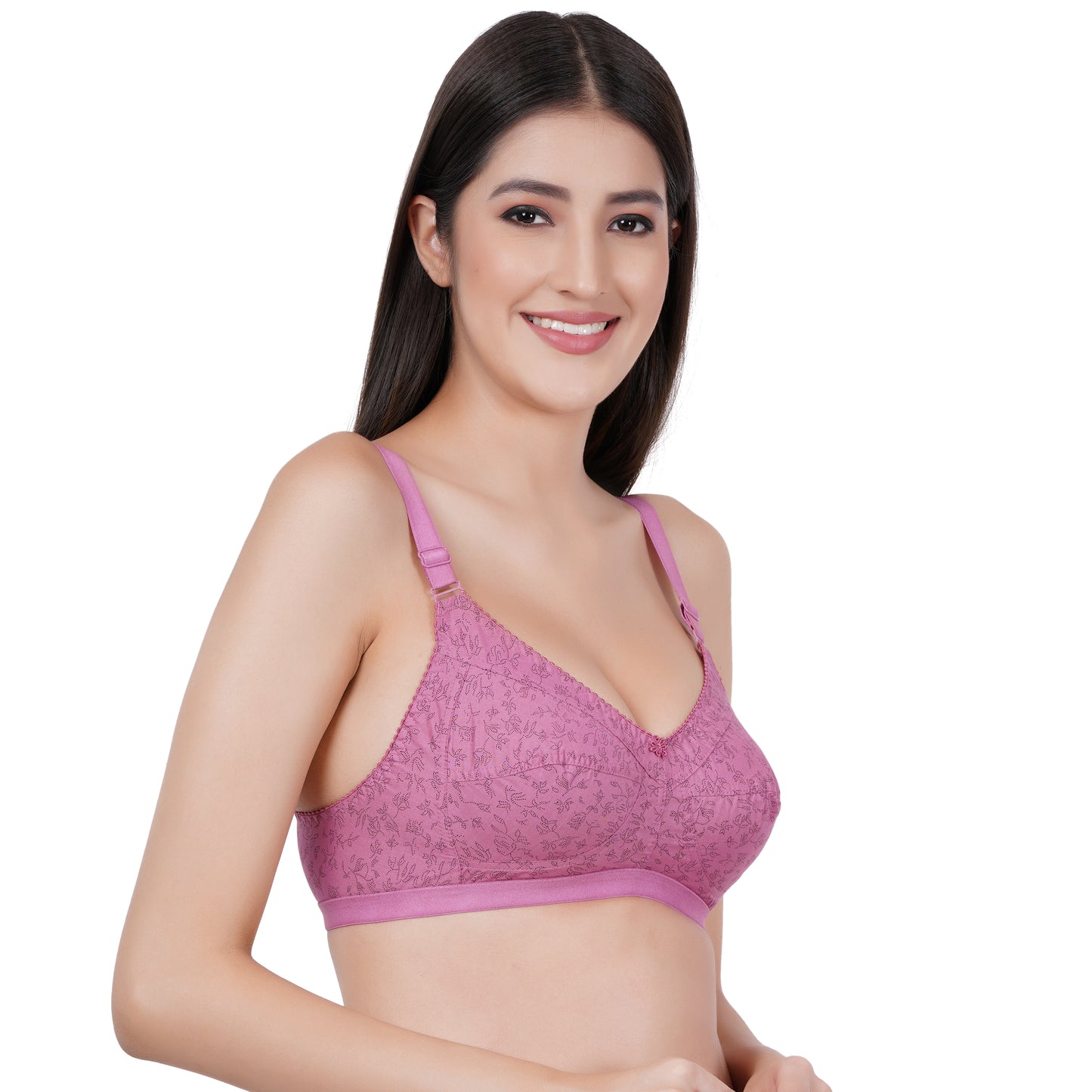 Full Coverage Non-Padded Printed Bra