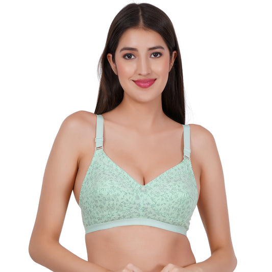 Full Coverage Non-Padded Printed Bra