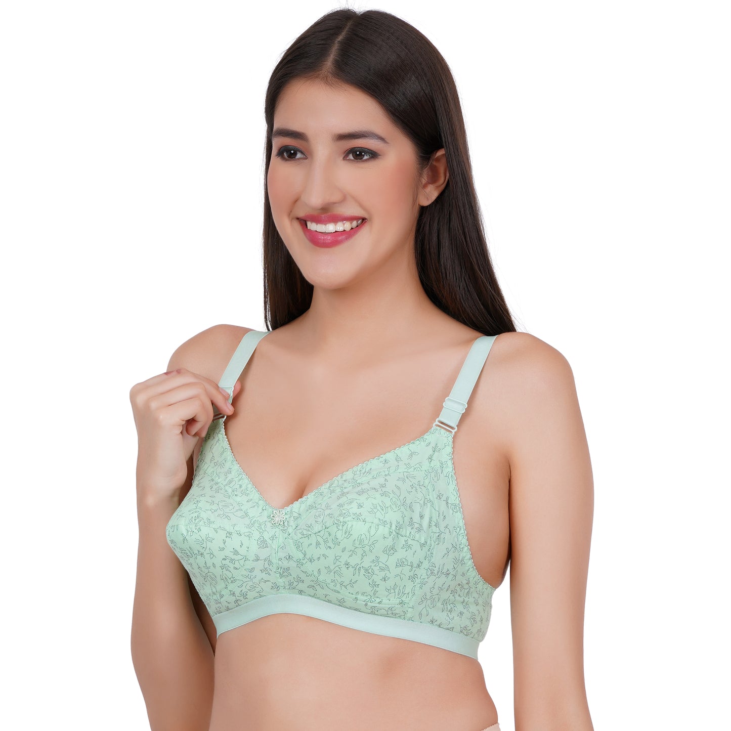 Full Coverage Non-Padded Printed Bra