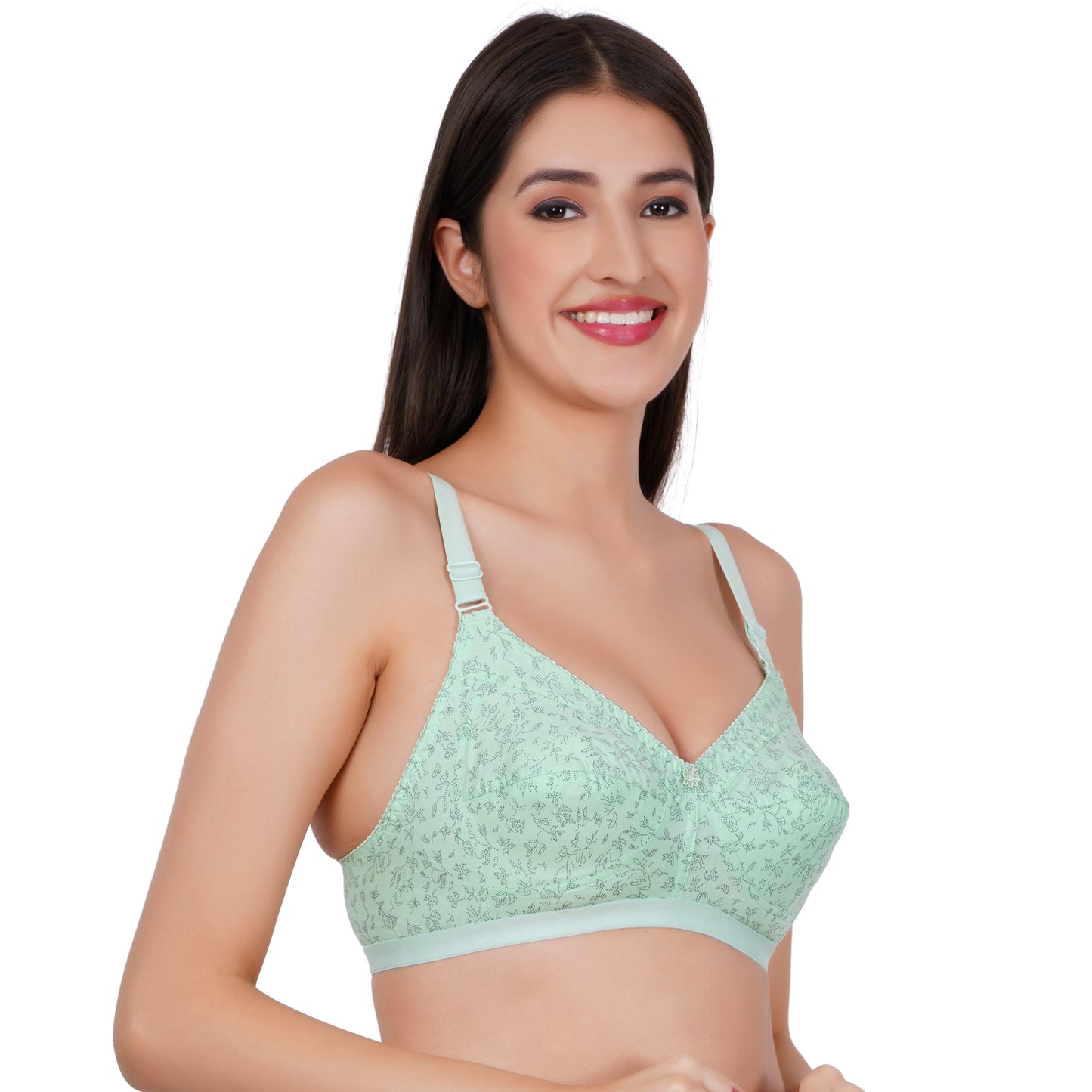 Full Coverage Non-Padded Printed Bra