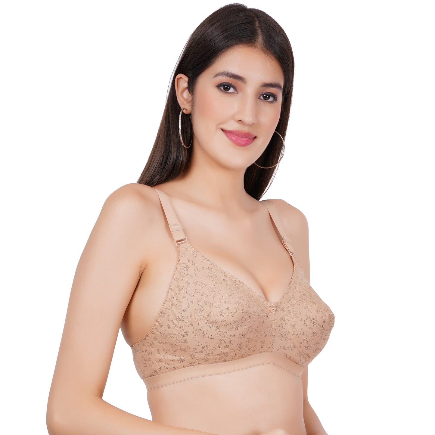 Full Coverage Non-Padded Printed Bra