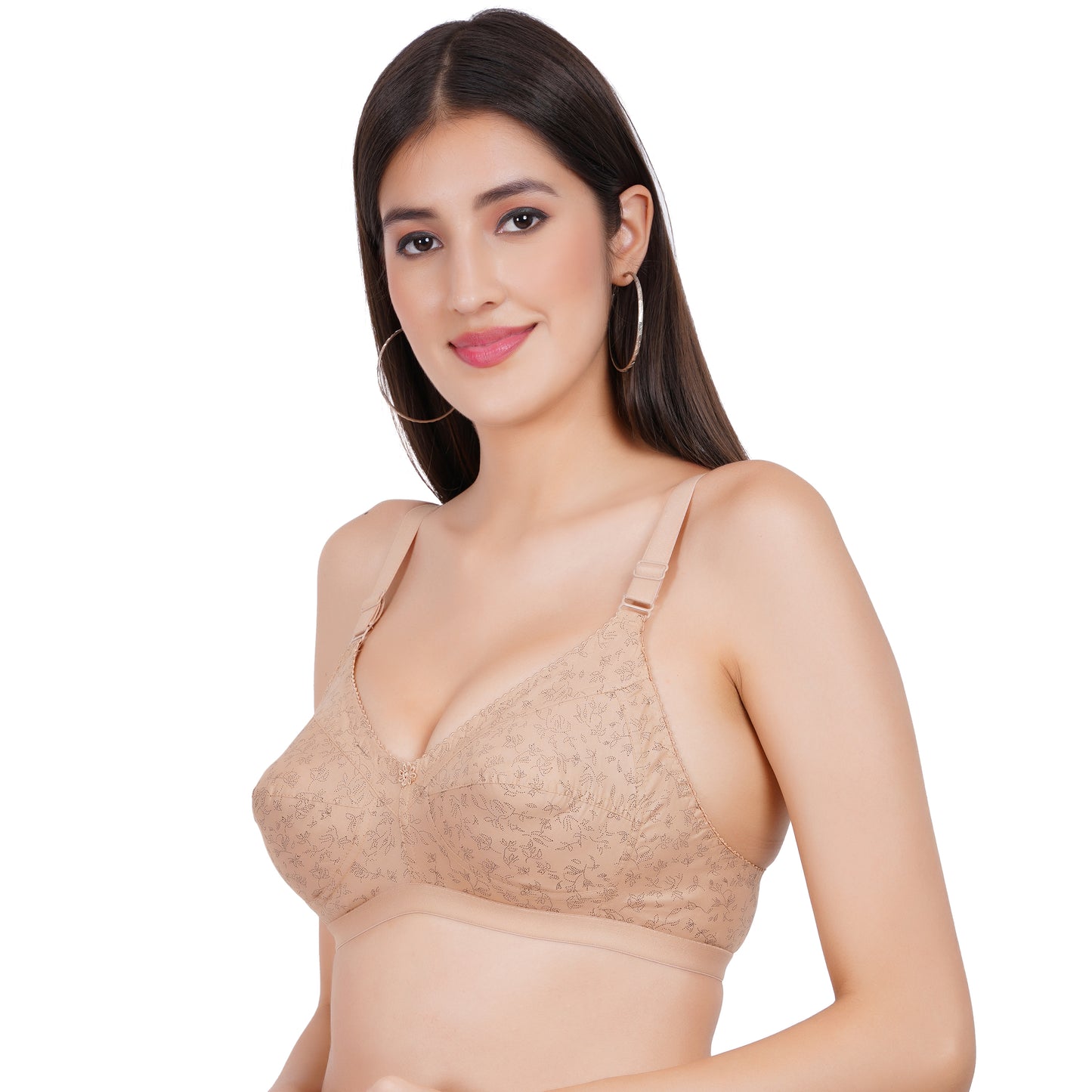 Full Coverage Non-Padded Printed Bra