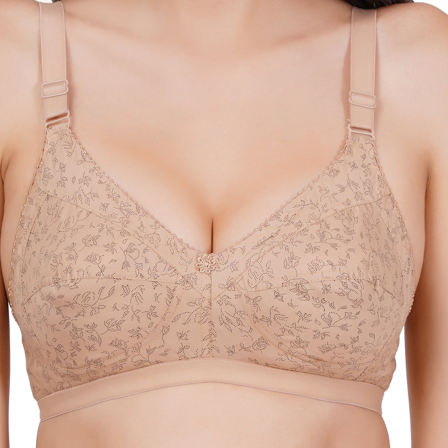 Full Coverage Non-Padded Printed Bra