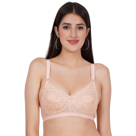 Full Coverage Non-Padded Printed Bra