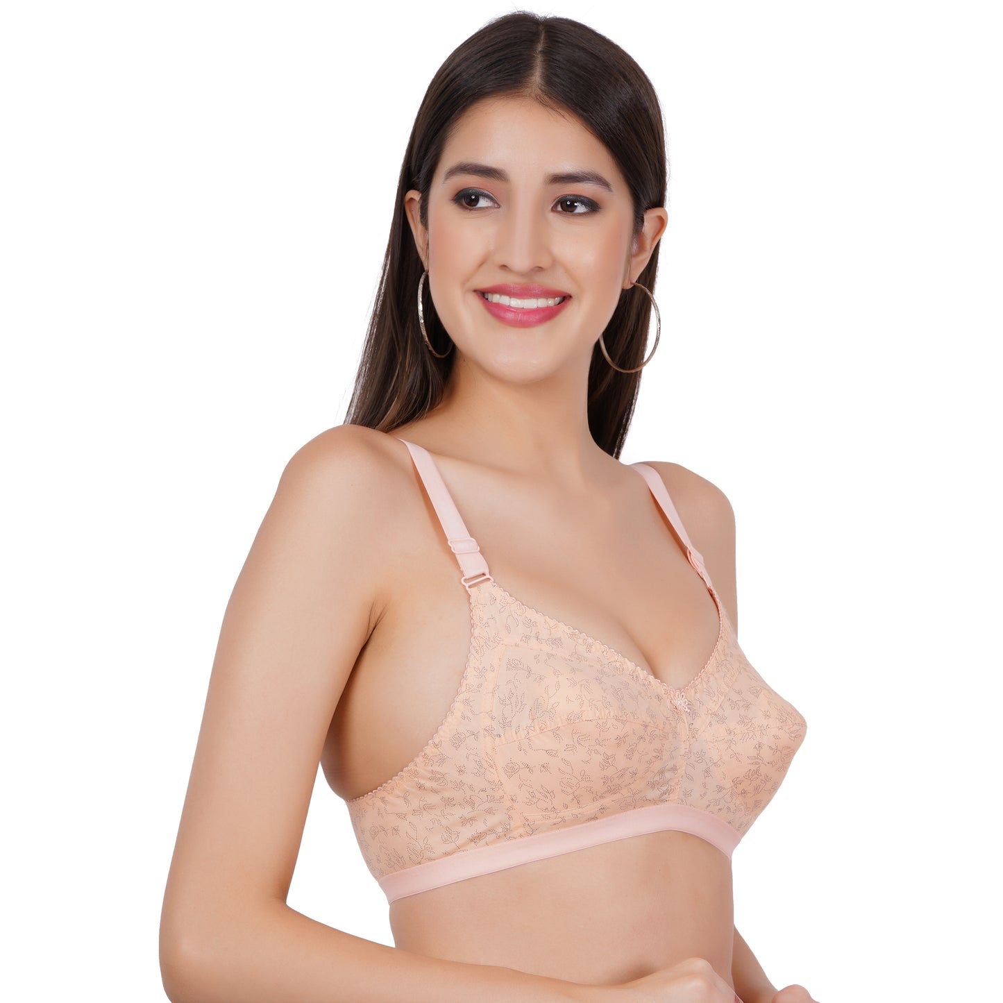 Full Coverage Non-Padded Printed Bra