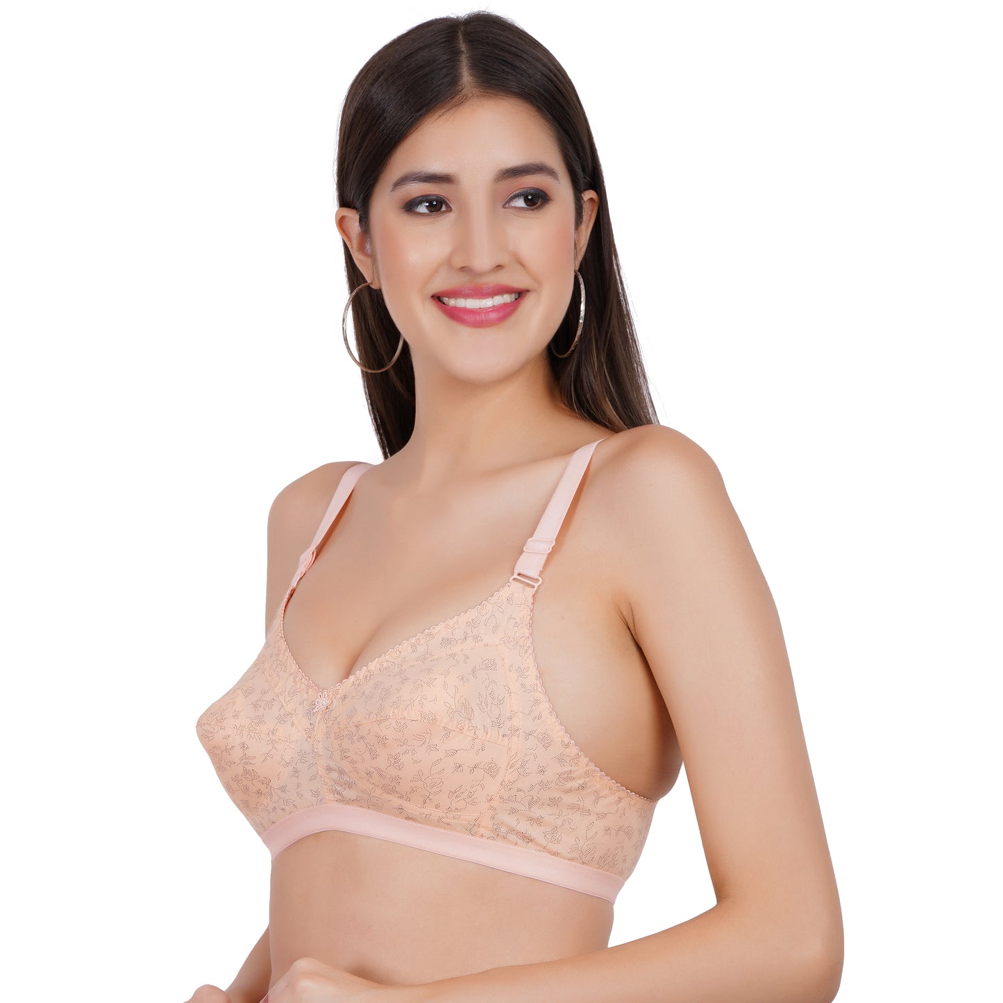 Full Coverage Non-Padded Printed Bra