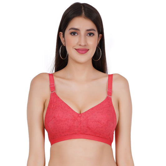 Full Coverage Non-Padded Printed Bra