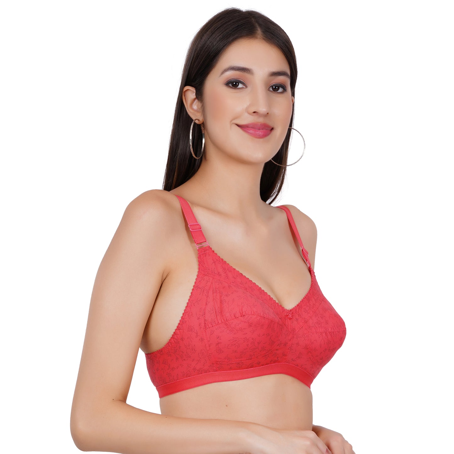 Full Coverage Non-Padded Printed Bra