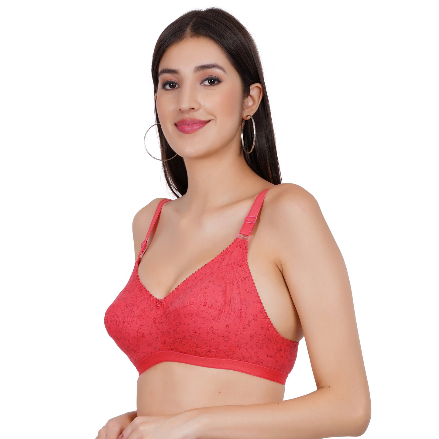 Full Coverage Non-Padded Printed Bra