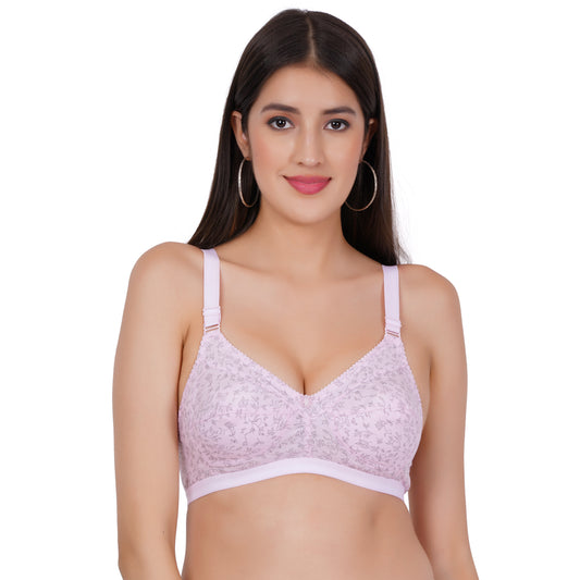 Full Coverage Non-Padded Printed Bra