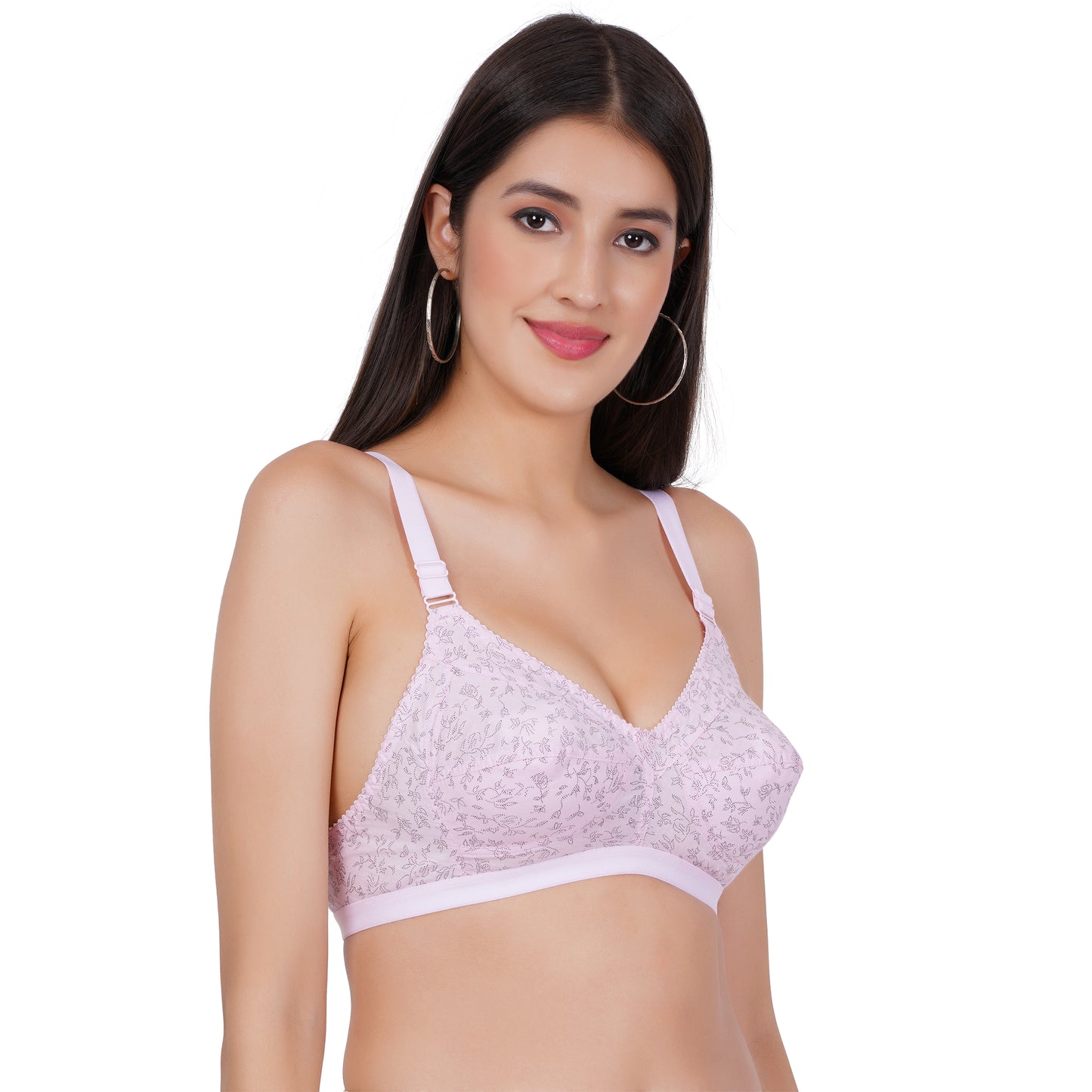 Full Coverage Non-Padded Printed Bra