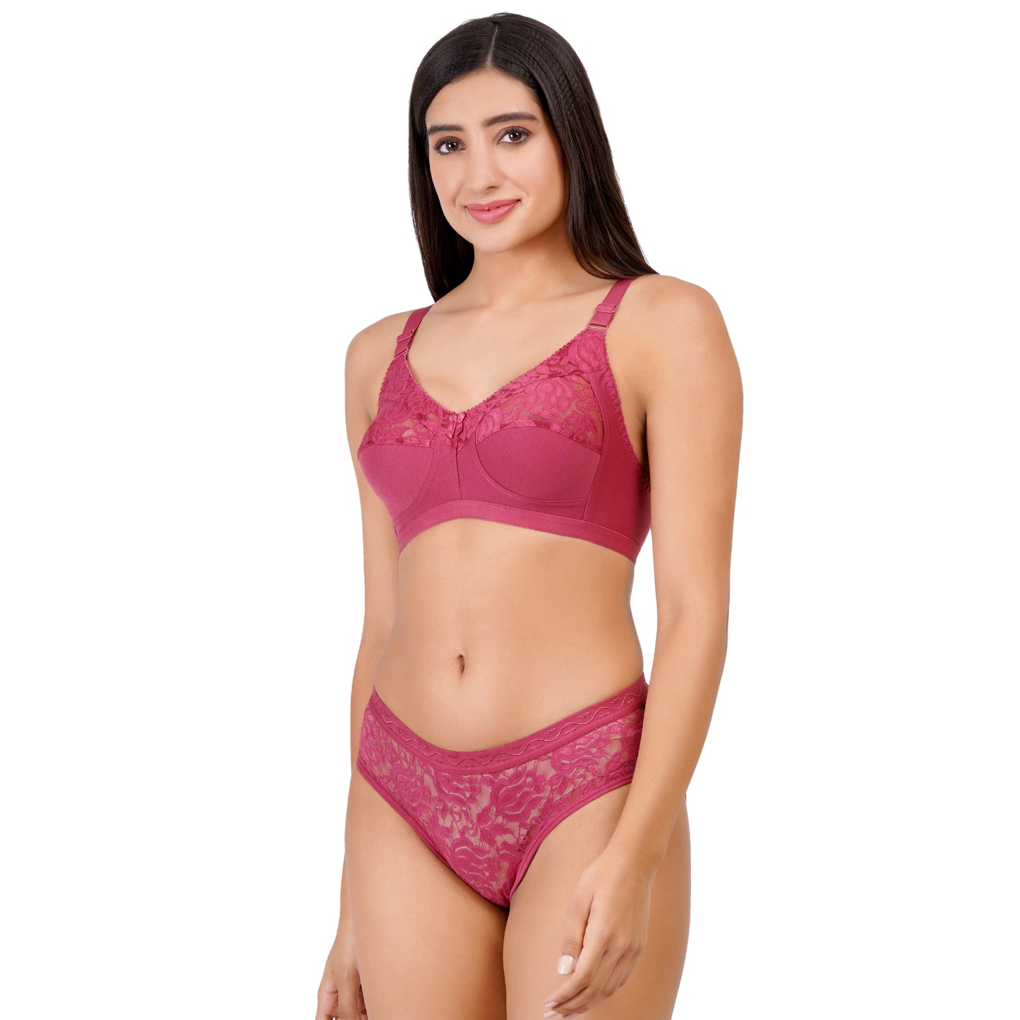 Full Coverage Non Padded Lingerie Set