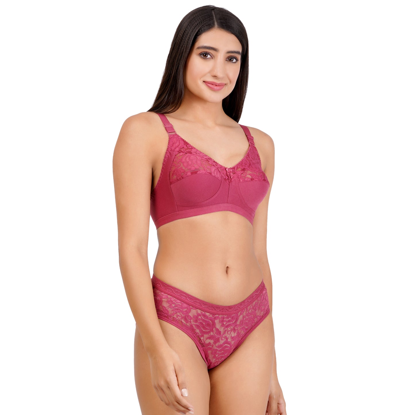 Full Coverage Non Padded Lingerie Set