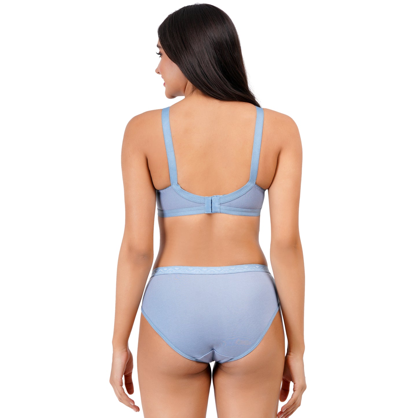 Full Coverage Non Padded EL-BLUE Lingerie Set