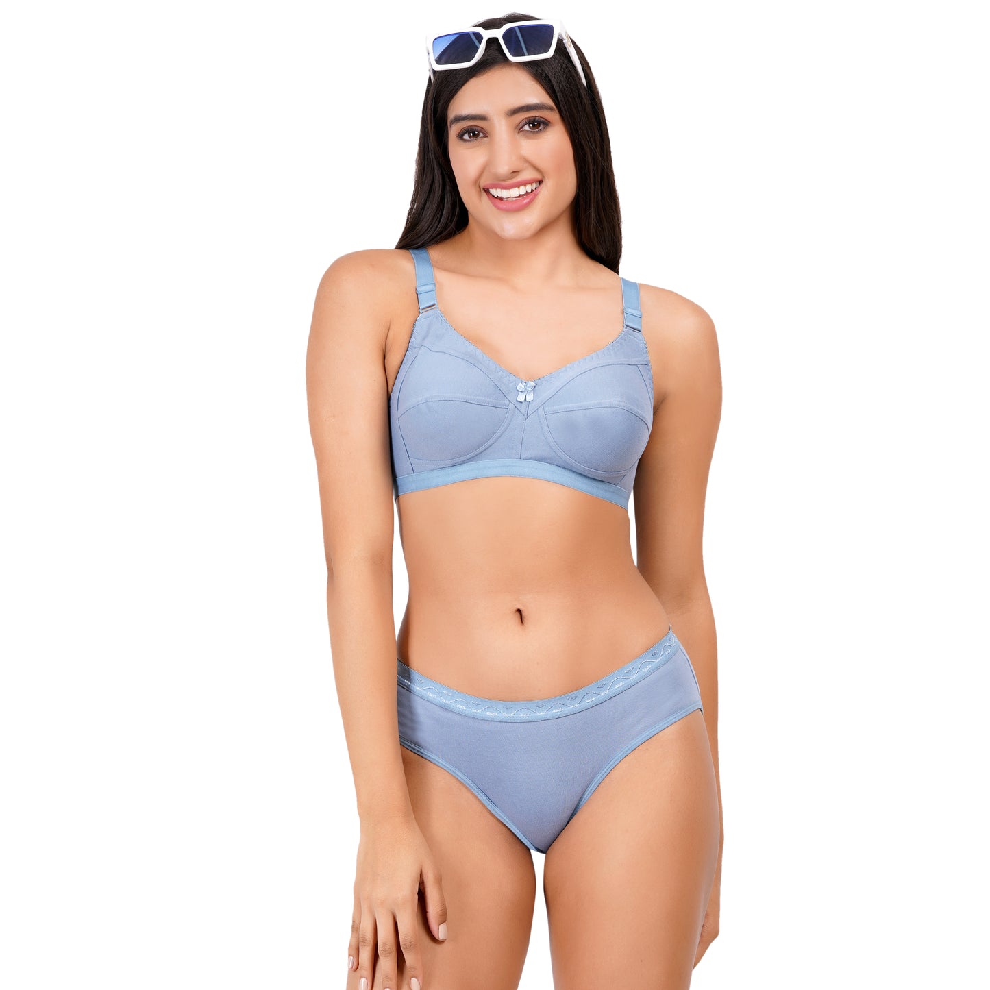 Full Coverage Non Padded EL-BLUE Lingerie Set