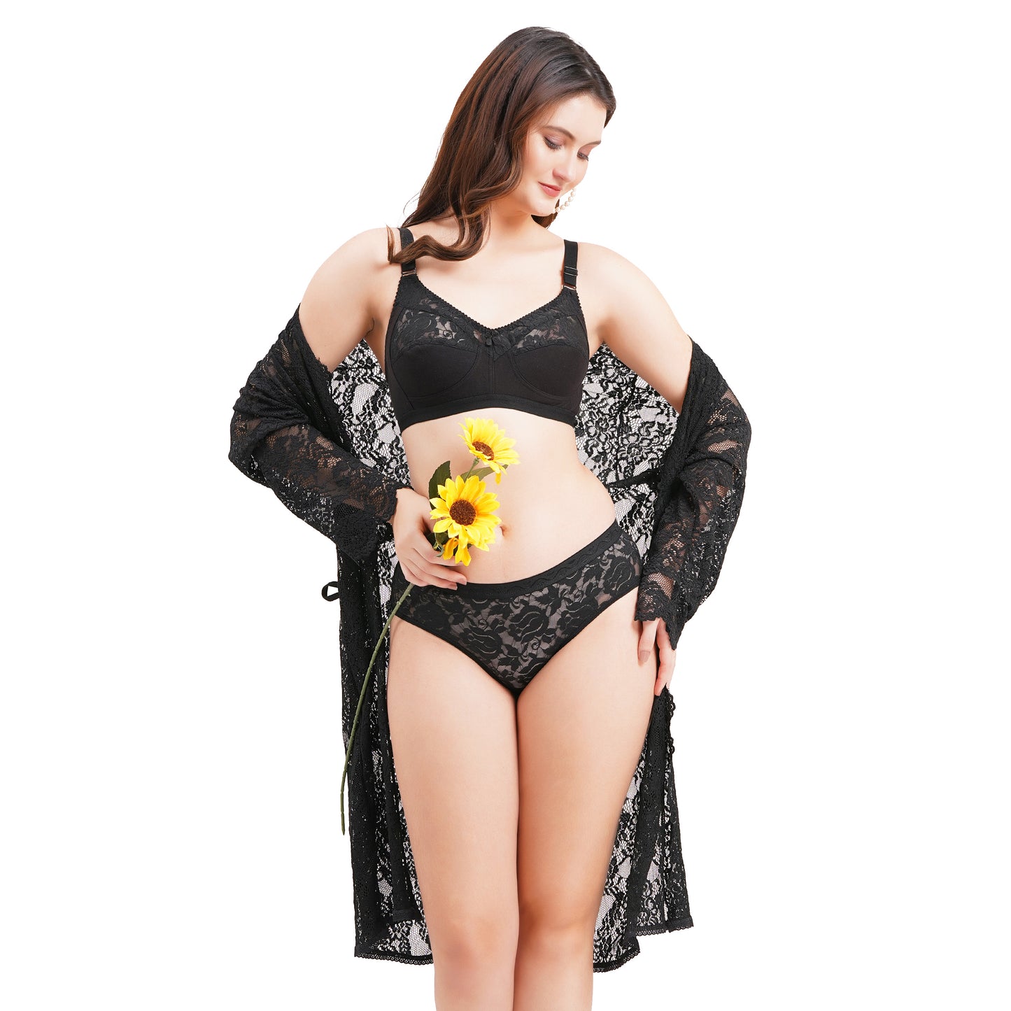 Full Coverage Non Padded Lingerie Set
