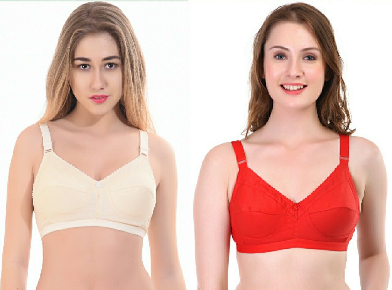 Full Coverage Non-Padded Cotton 2 Pack Combo Bra