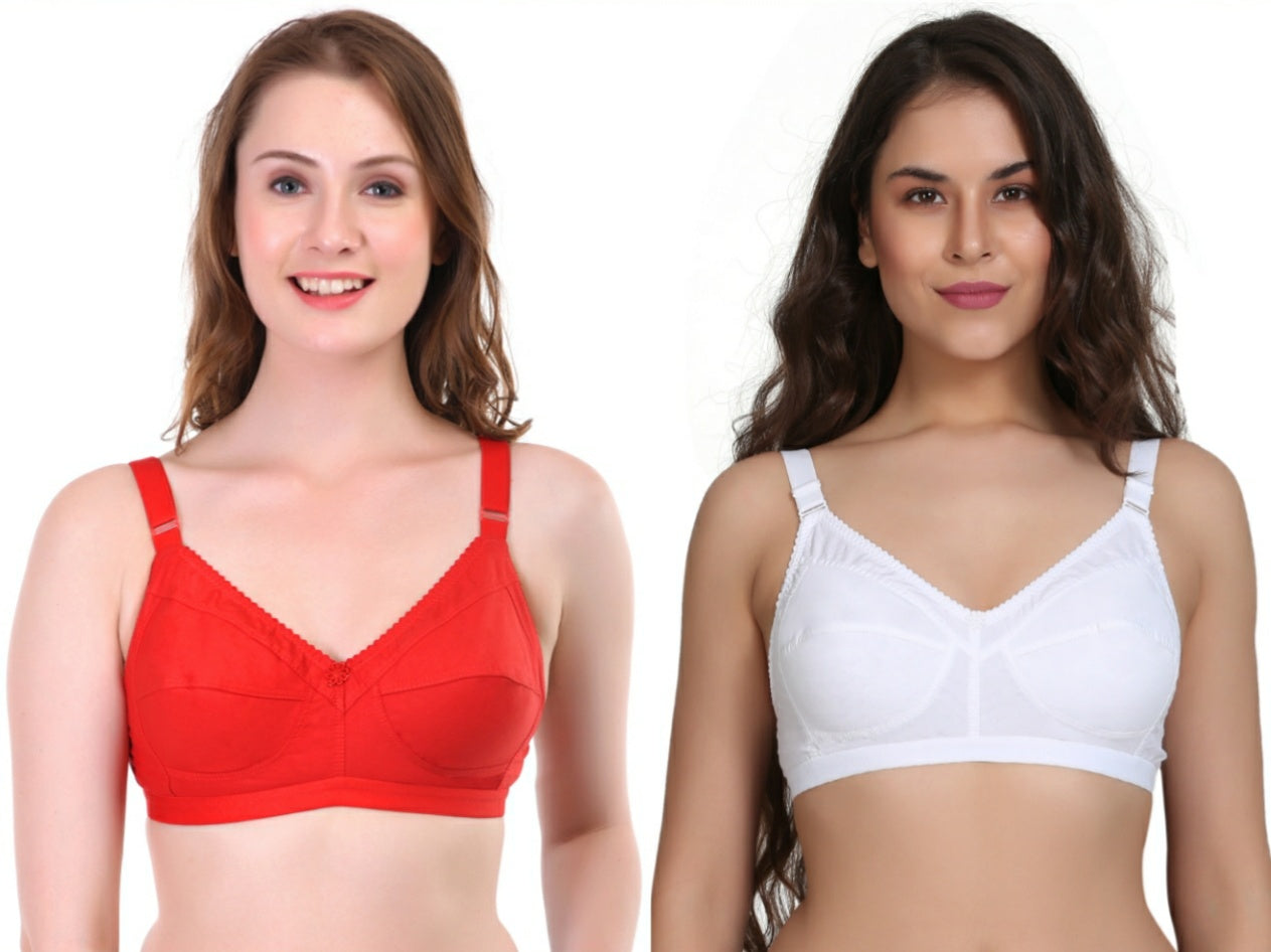 Full Coverage Non-Padded Cotton 2 Pack Combo Bra